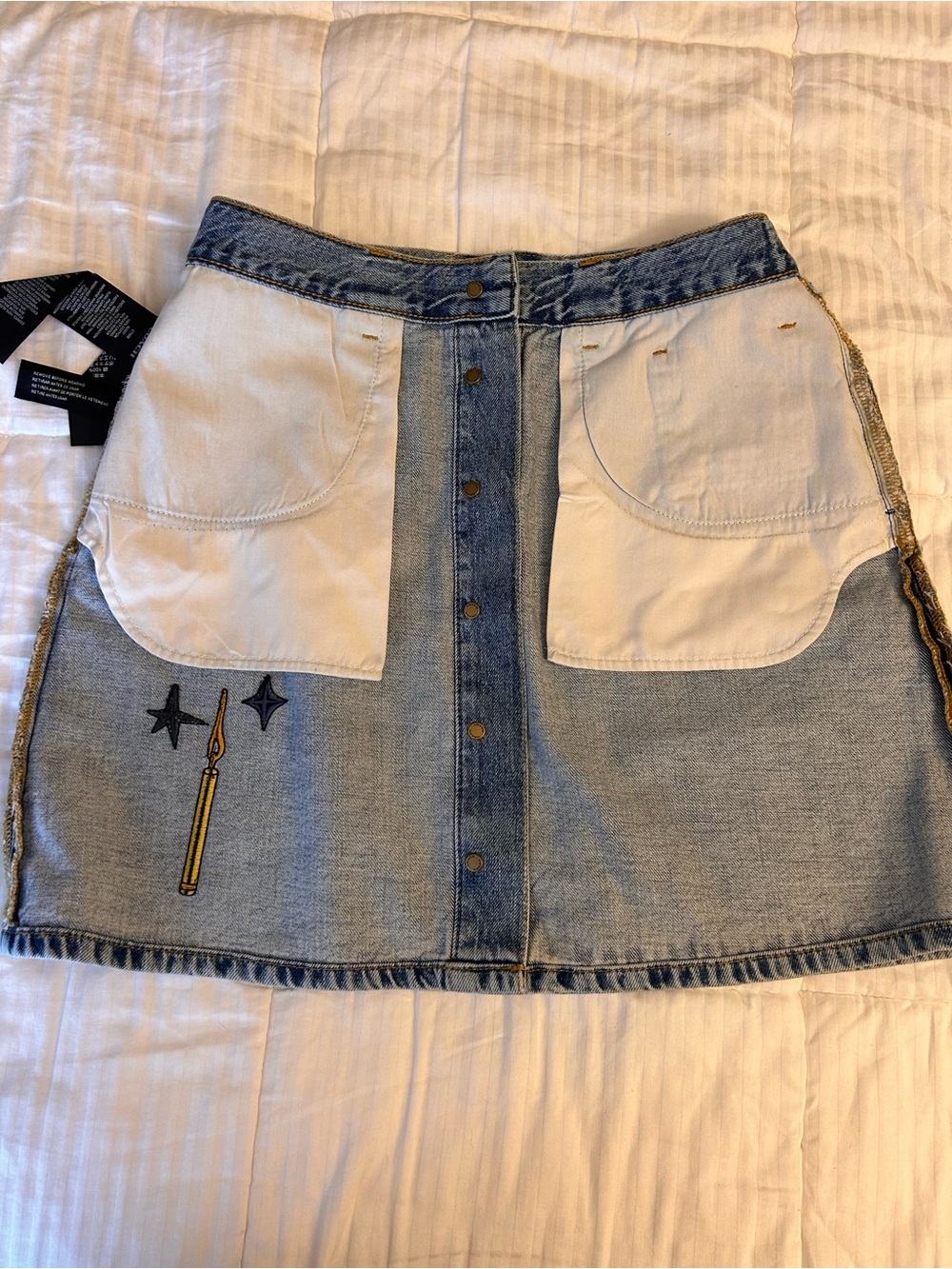 Coach Observed by Us Denim Embroidered skirt - Picture 5 of 6